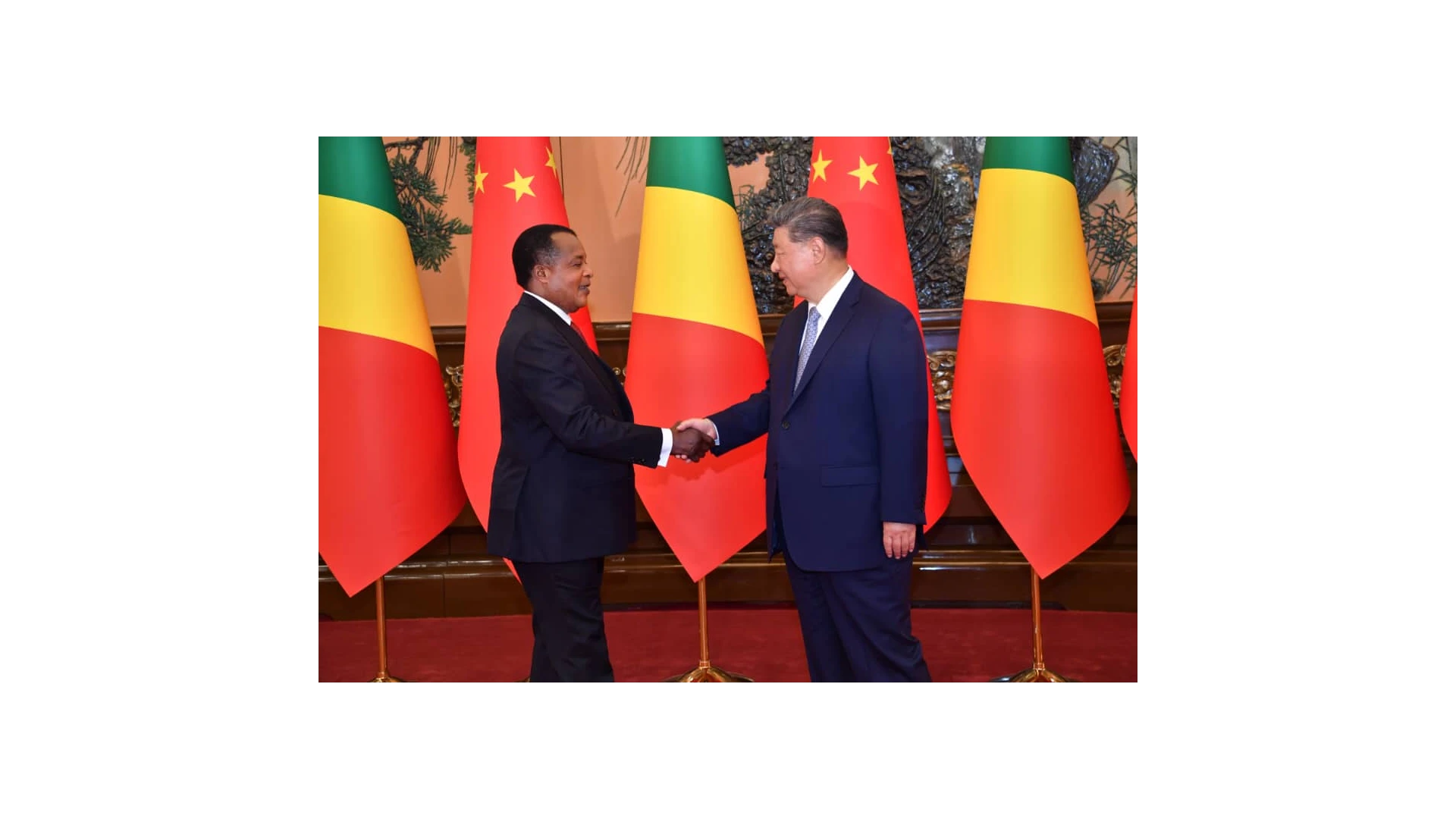 President Denis Sassou-N'Guesso received in Beijing by President Xi Jinping