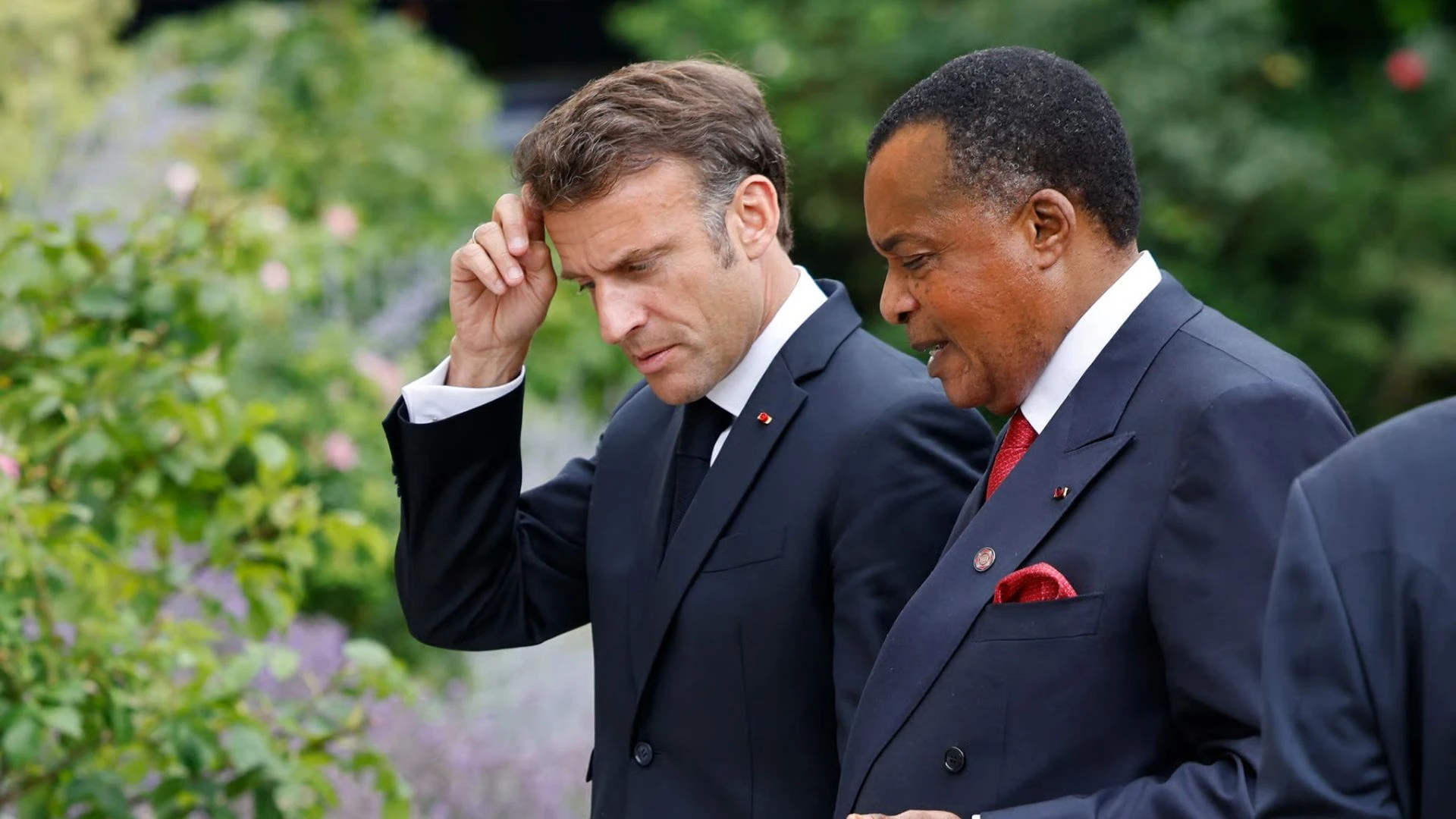 Le Président Denis Sassou-N'Guesso reçu à l'Élysée par le Président Emmanuel Macron