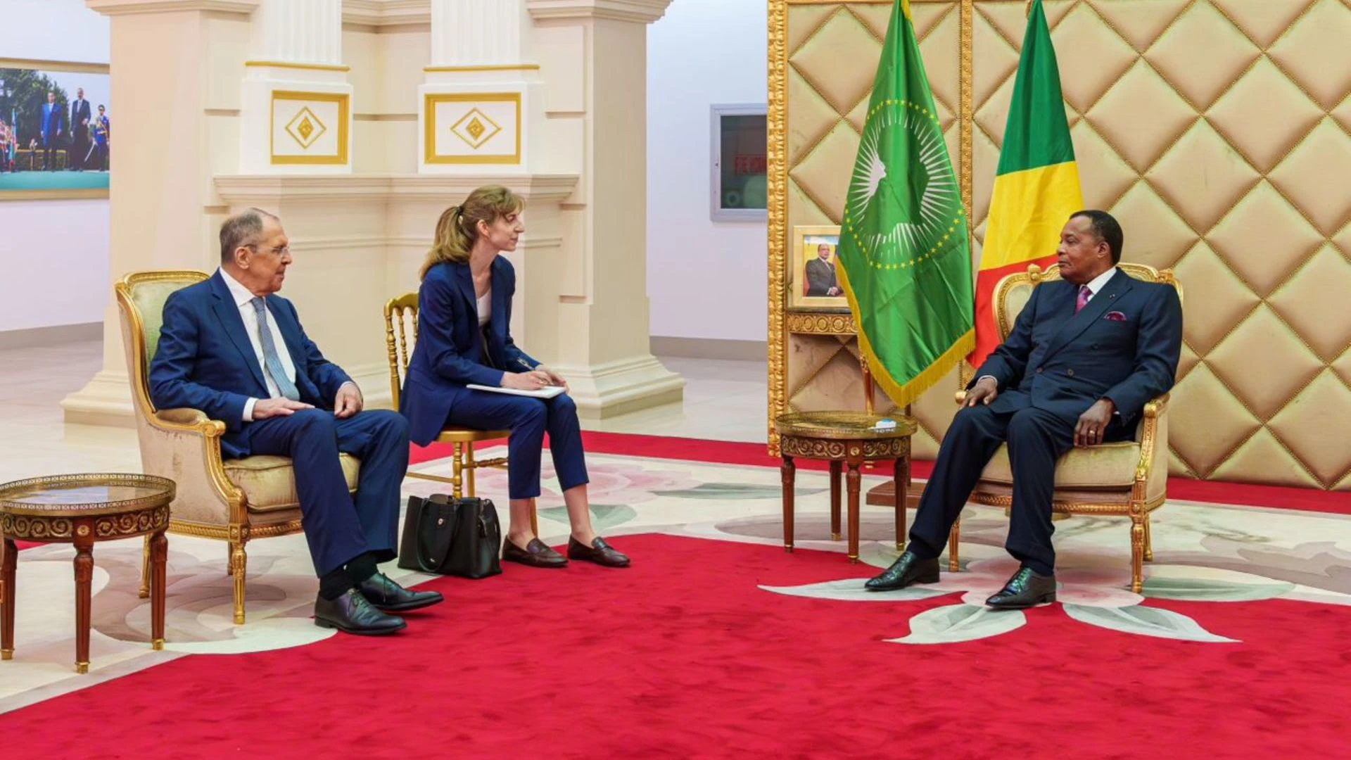 Sergueï Lavrov rencontre Denis Sassou N'Guesso à la conférence interlybienne